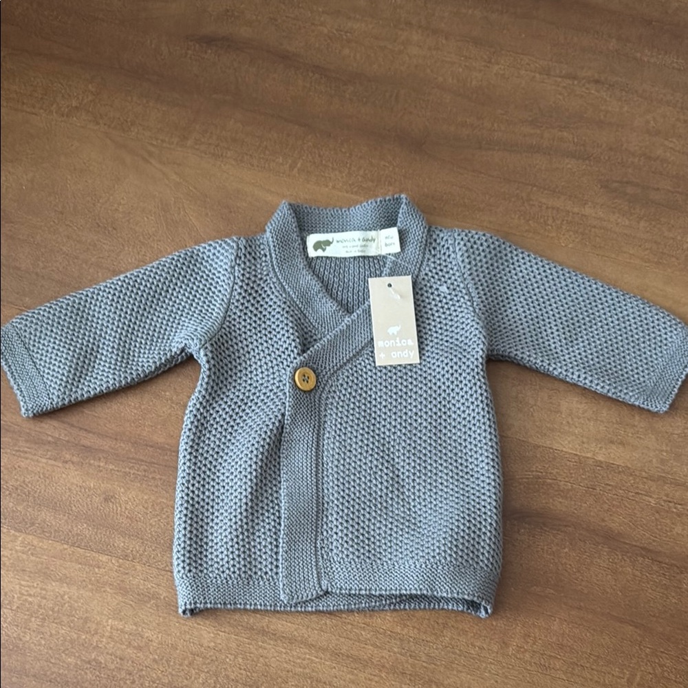 Gray Baby Cardigan by Monica + Andy
